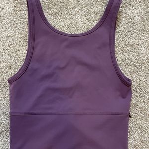 Lululemon Align Cropped Power Pivot Tank/sports bra in plum size 4